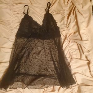 Black lace teddy